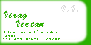 virag vertan business card